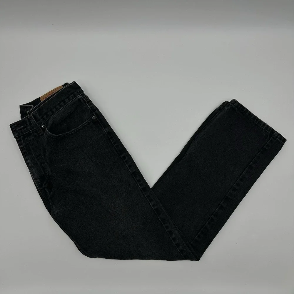 Levi's 505 Jeans Mens 36x34 Black Medium Wash Straight Regular Pants Levis